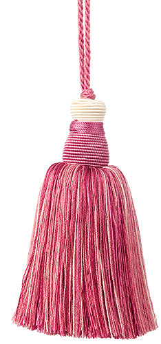 JLS Chorus Large Key Tassel, Coral Pink