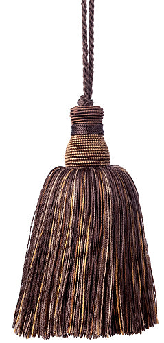 JLS Chorus Large Key Tassel, Chocolate Gold