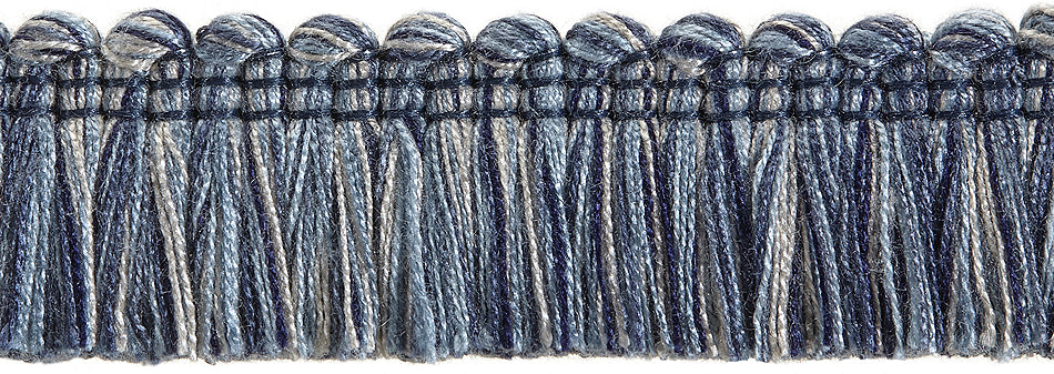 Hallis Highland Ruche Fringe Trimming Bluebird