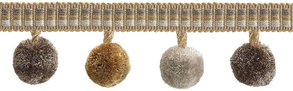 Hallis Highland Pom Pom Tassel Trimming Gold