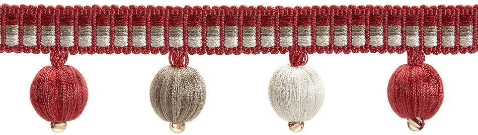 Hallis Highland Ball Tassel Trimming Ruby