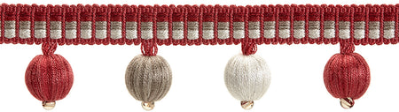 Hallis Highland Ball Tassel Trimming Ruby