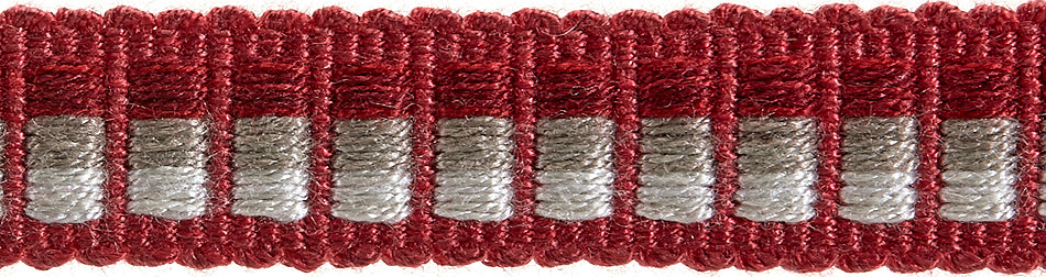 Hallis Highland Narrow Braid Trimming Ruby