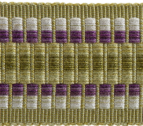 Hallis Highland Wide Braid Trimming Bramble