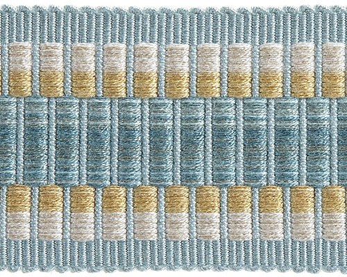 Hallis Highland Wide Braid Trimming Aqua