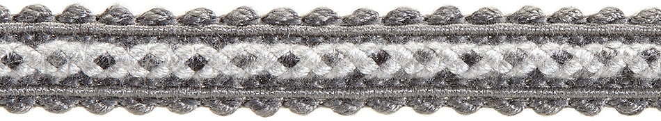 Hallis Highland Gimp Braid Trimming Charcoal