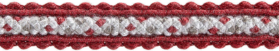 Hallis Highland Gimp Braid Trimming Ruby