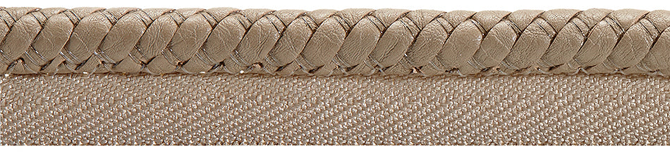 Hallis Highland Faux Leather Flanged Cord Trimming Biscuit