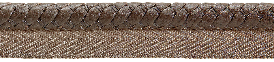 Hallis Highland Faux Leather Flanged Cord Trimming Taupe