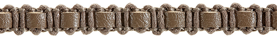 Hallis Highland Faux Leather Braid Trimming Taupe