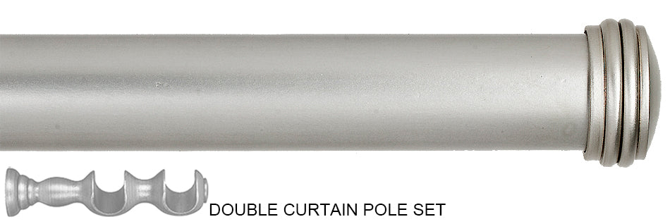 Byron Floral Romantics 35mm 55mm Double Pole Burnished Silver Endcap