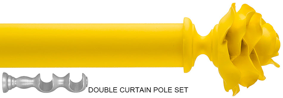 Byron Floral Neon 35mm 55mm Double Pole Yellow Rose