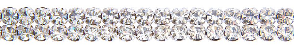 Hallis Bijou Crystal Trimming 10mm Platinum