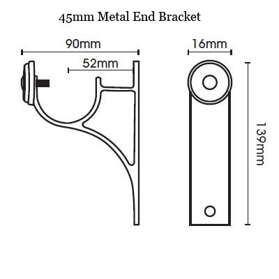 Modern Country 45mm, 55mm Corded Pole, Pearl, Ribbed Ball