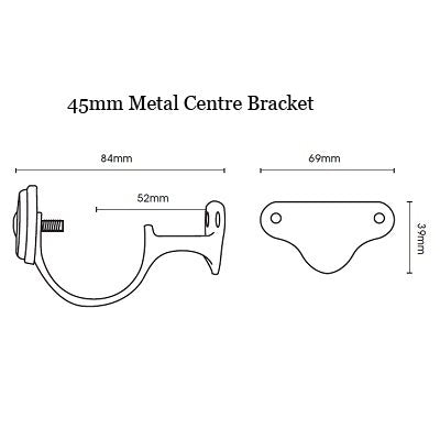 Modern Country 45mm, 55mm Corded Pole, Pearl, Ribbed Ball