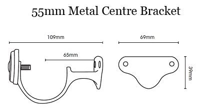 Modern Country 45mm, 55mm Corded Pole, Pearl, Ribbed Ball