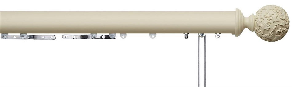 Modern Country 45mm, 55mm Corded Pole, Pearl, Floral Ball