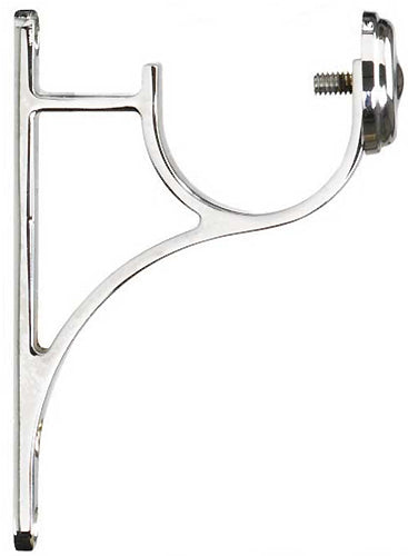 Modern Country Pole Metal End Bracket 45mm, 55mm, Chrome