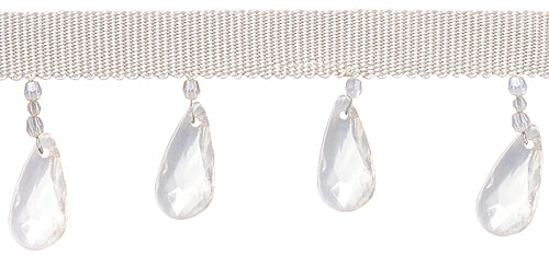 Jones Charm Beaded Trimming, Dew, Crystal