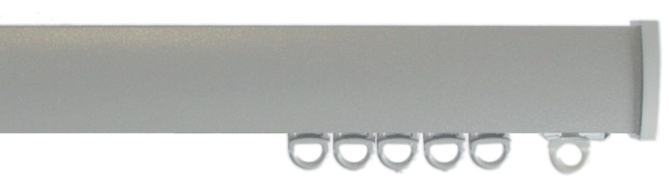 Jones  Aluminium Vector Uncorded Curtain Track, Satin Silver
