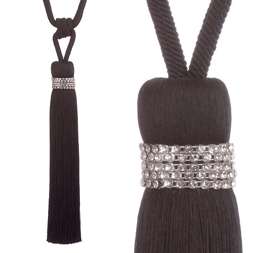 Jones Tiffany Rope Tieback, Black