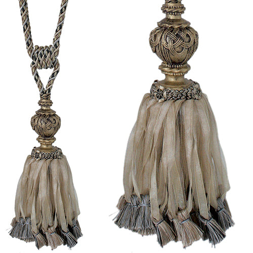 Jones Florentine Rope Tieback Ribbon, Mushroom