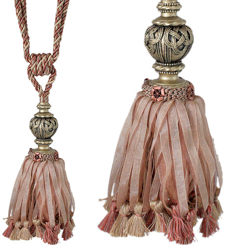 Jones Florentine Rope Tieback Ribbon, Terracotta
