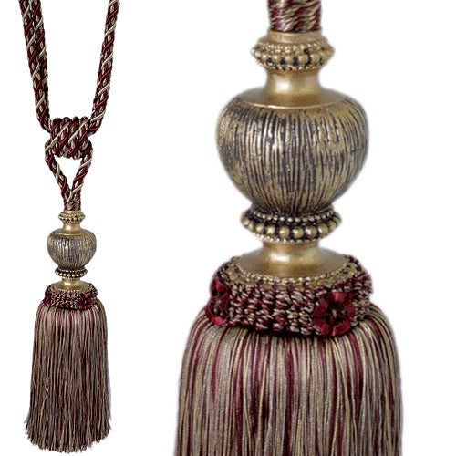 Jones Florentine Rope Tieback Large, Wine