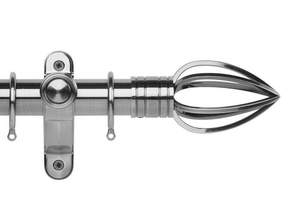 Galleria Metals 50mm Pole Brushed Silver Caged Spear