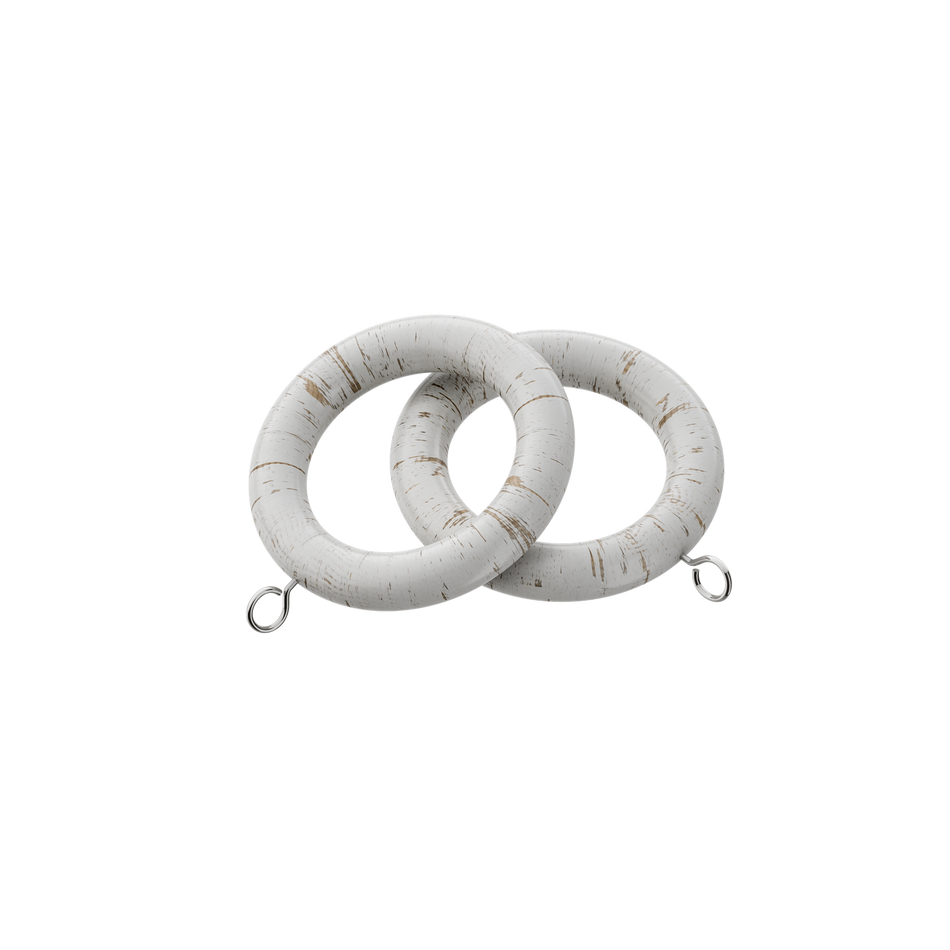 Speedy Victory 28mm Wood Pole Rings Scratched White