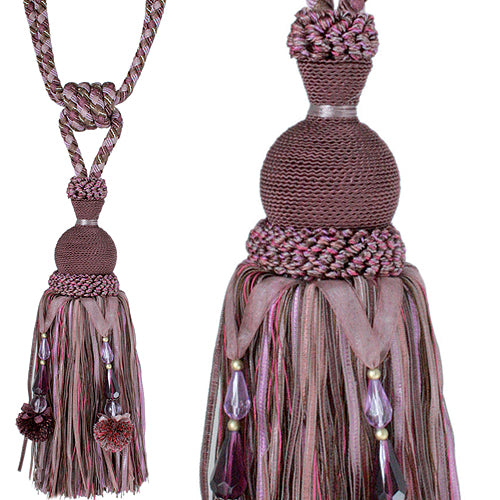 Jones Interlude Rope Tieback Beaded, Aubergine