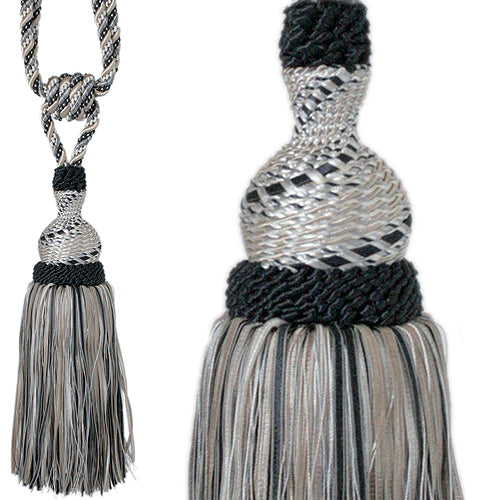 Jones Interlude Rope Tieback, Nero