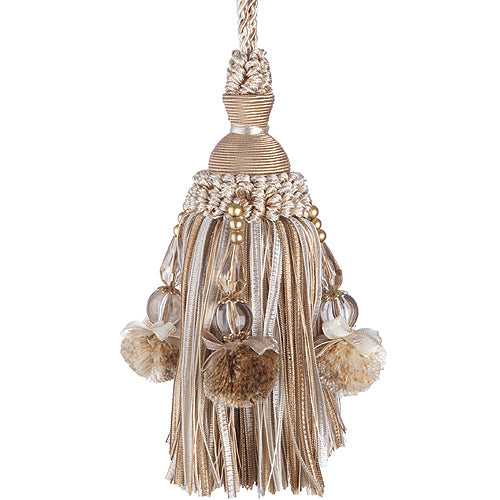 Jones Rope Key Tassel Interlude Beaded, Cream