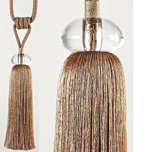 Hallis Sonata Rope Tieback, Crystal, Mocha