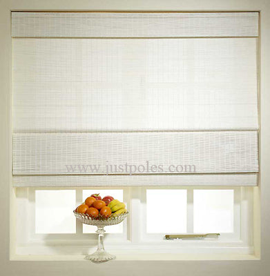 Sunlover Bamboo Roman Blind, White