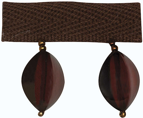 Hallis B`dazzle Trimming Elliptical Beads Brown