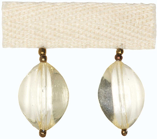 Hallis B`dazzle Trimming Elliptical Beads Clear