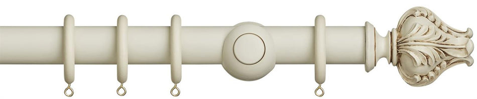 Museum 35mm & 45mm Antique White Pole Vienna Finial