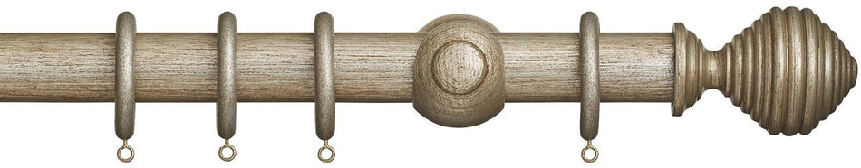 Museum 35mm & 45mm Antique Silver Pole Dune Finial