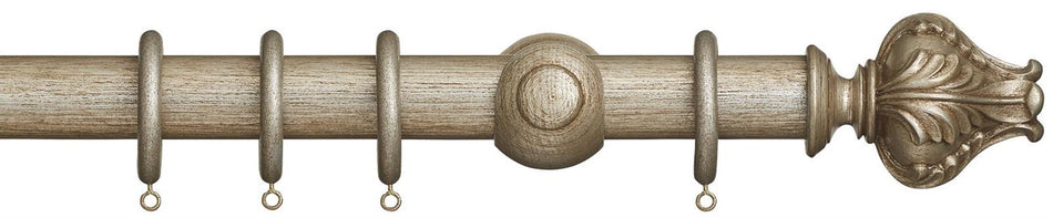 Museum 35mm & 45mm Antique Silver Pole Vienna Finial