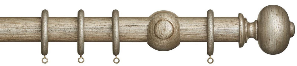 Museum 35mm & 45mm Antique Silver Pole Parham Finial