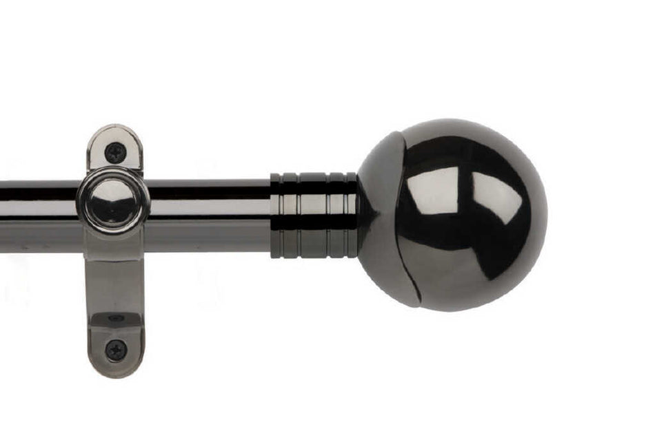 Galleria Metals 35mm Eyelet Pole Black Nickel Orb