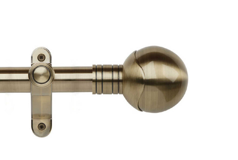 Galleria Metals 35mm Eyelet Pole Burnished Brass Orb