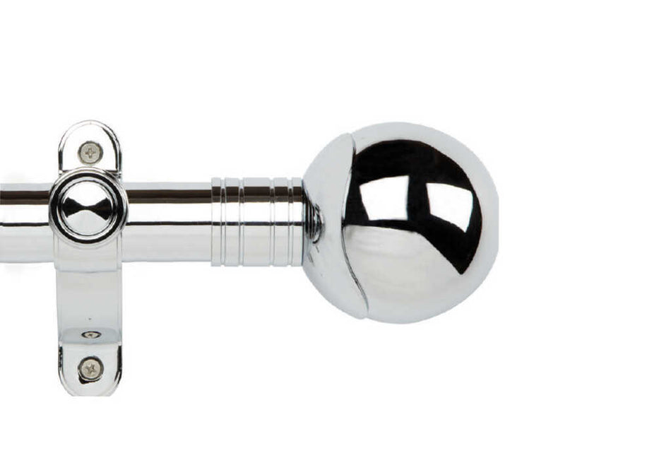 Galleria Metals 50mm Eyelet Pole Chrome Orb