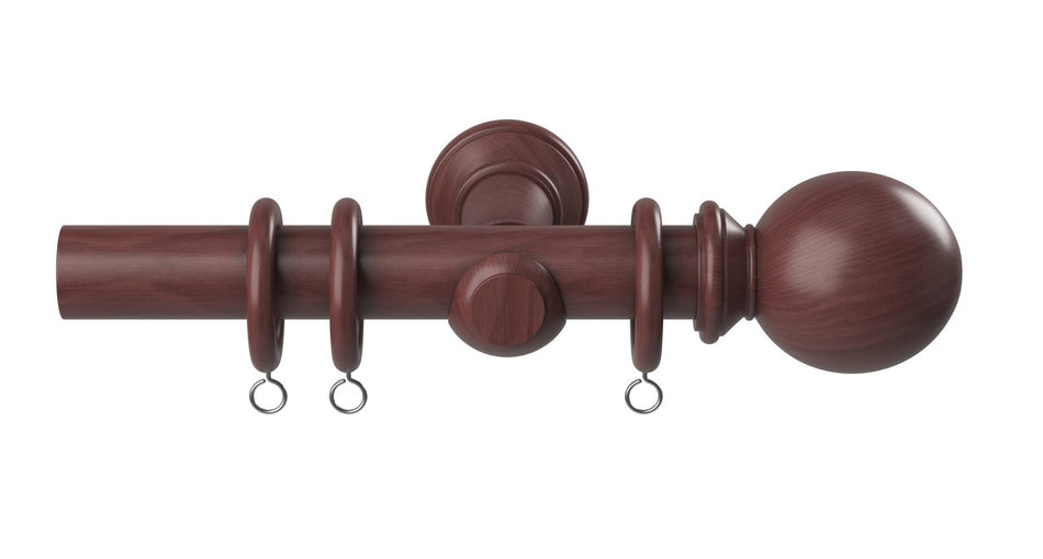 Speedy Woodland 28mm Wood Curtain Pole Dark Oak