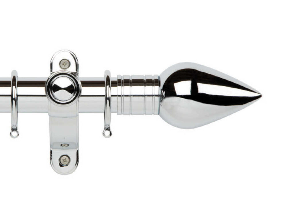 Galleria Metals 35mm Pole Chrome Teardrop