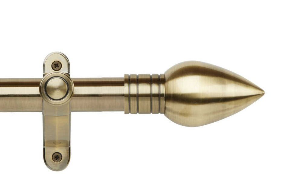 Galleria Metals 50mm Eyelet Pole Burnished Brass Teardrop