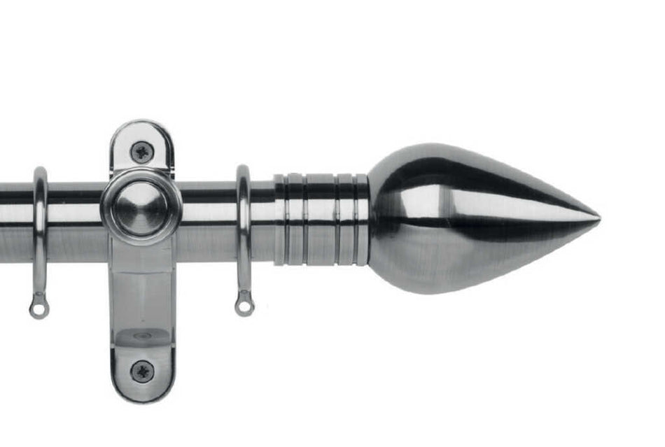 Galleria Metals 35mm Pole Brushed Silver Teardrop