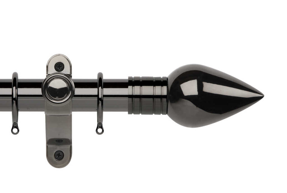 Galleria Metals 50mm Pole Black Nickel Teardrop