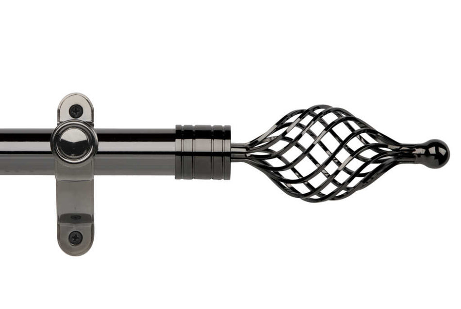 Galleria Metals 50mm Eyelet Pole Black Nickel Twisted Cage